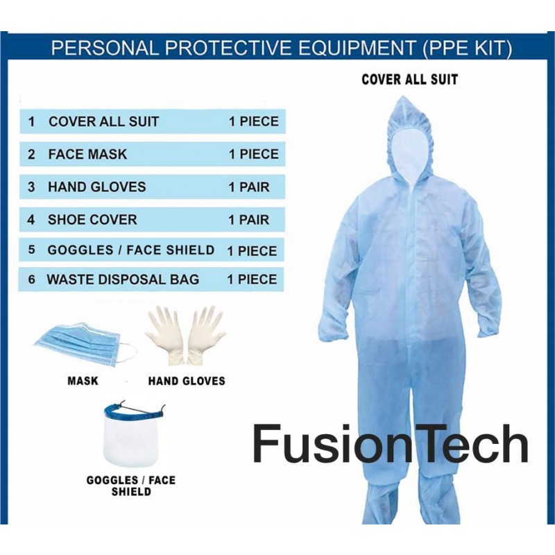 Disposable Gown In PPE Kit - Fusiontech International Ahmedabad